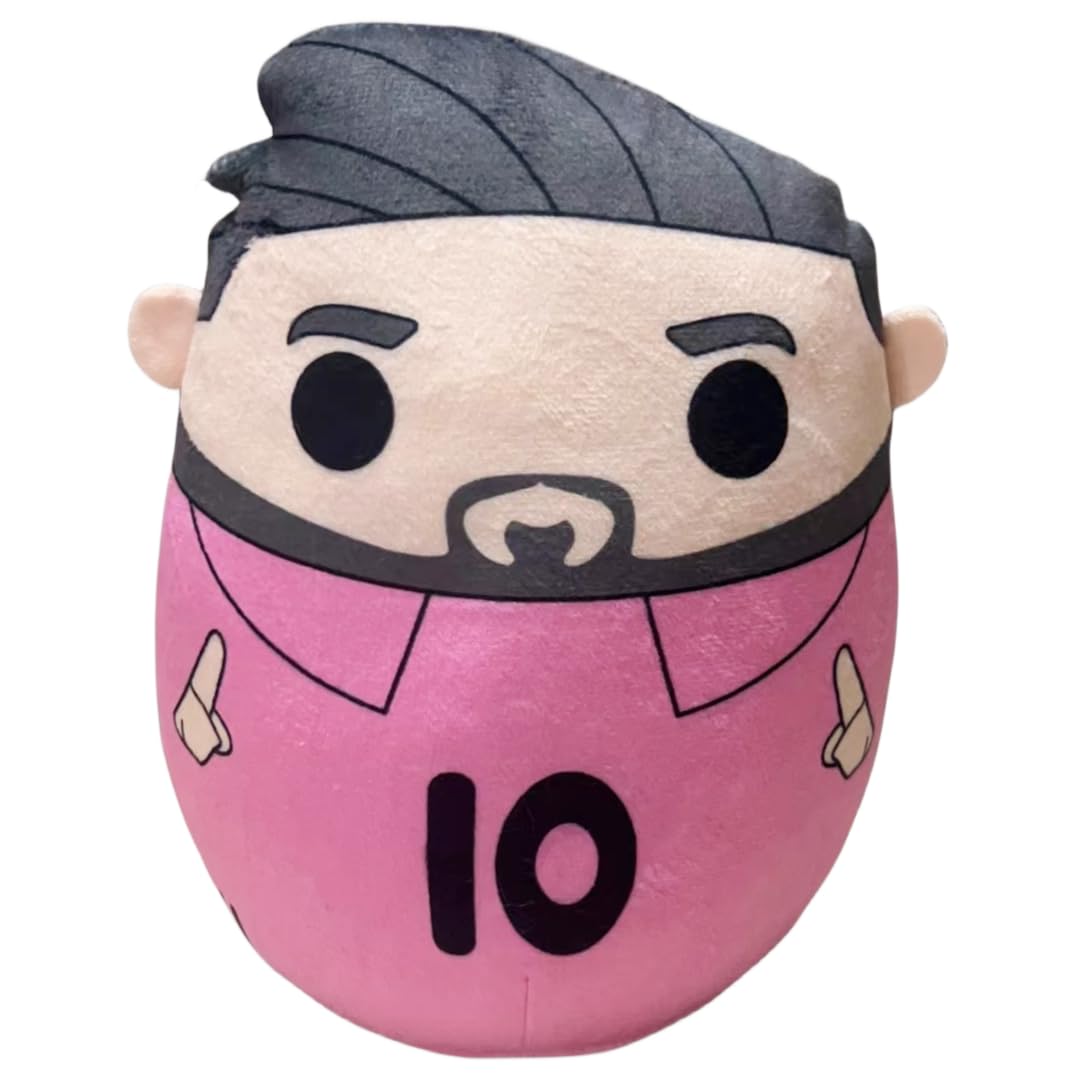 Dupuci Cartoon Soccer Star with Soccer Jersey 10 Plush Figure Toy Number 10 Soccer Player Plush Pillow