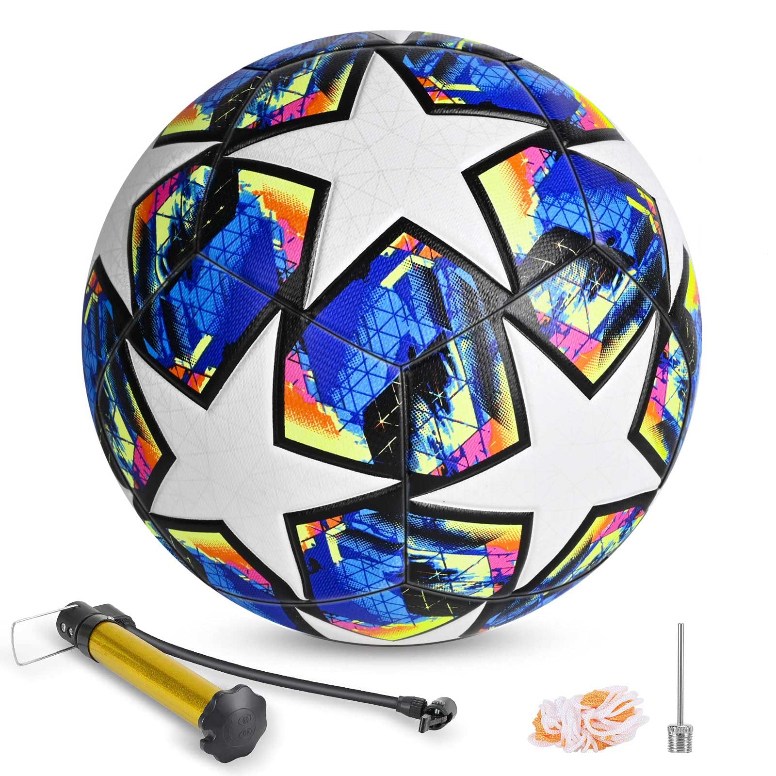 DXBO Soccer Ball Official Match Game Official Size and Weight Size 5 Soccer Ball Indoor and Outdoor Soccer Training Ball Football Match Football Training