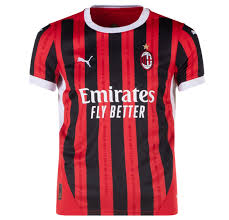 Puma Youth Soccer AC Milan 24/25 Home Jersey - Official Team Branding dryCELL Technology Regular Fit Crew Neck (US Alpha X-Large Regular Red/Black)