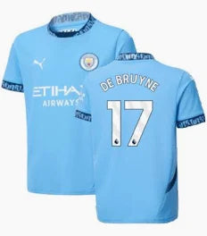 Kevin De Bruyne #17 Home Soccer Jersey 2024/25 (Blue / Medium)